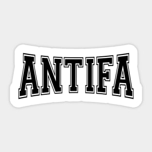 Antifa - Anti-Fascist & Anti-Nationalist Black Text Design Sticker